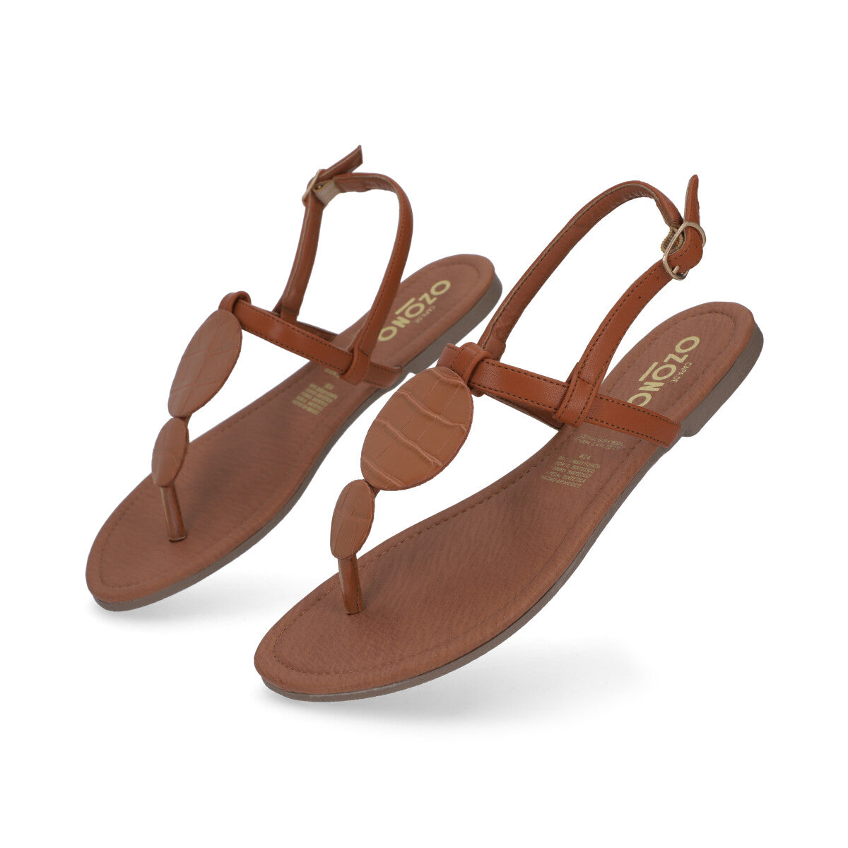 SANDALIA CASUAL DAMA 621607 CAMEL CAPA DE OZONO