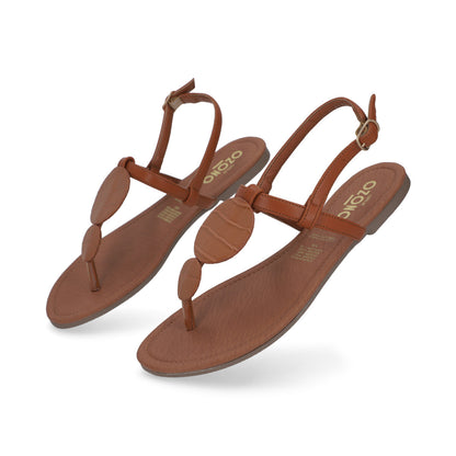 SANDALIA CASUAL DAMA 621607 CAMEL CAPA DE OZONO