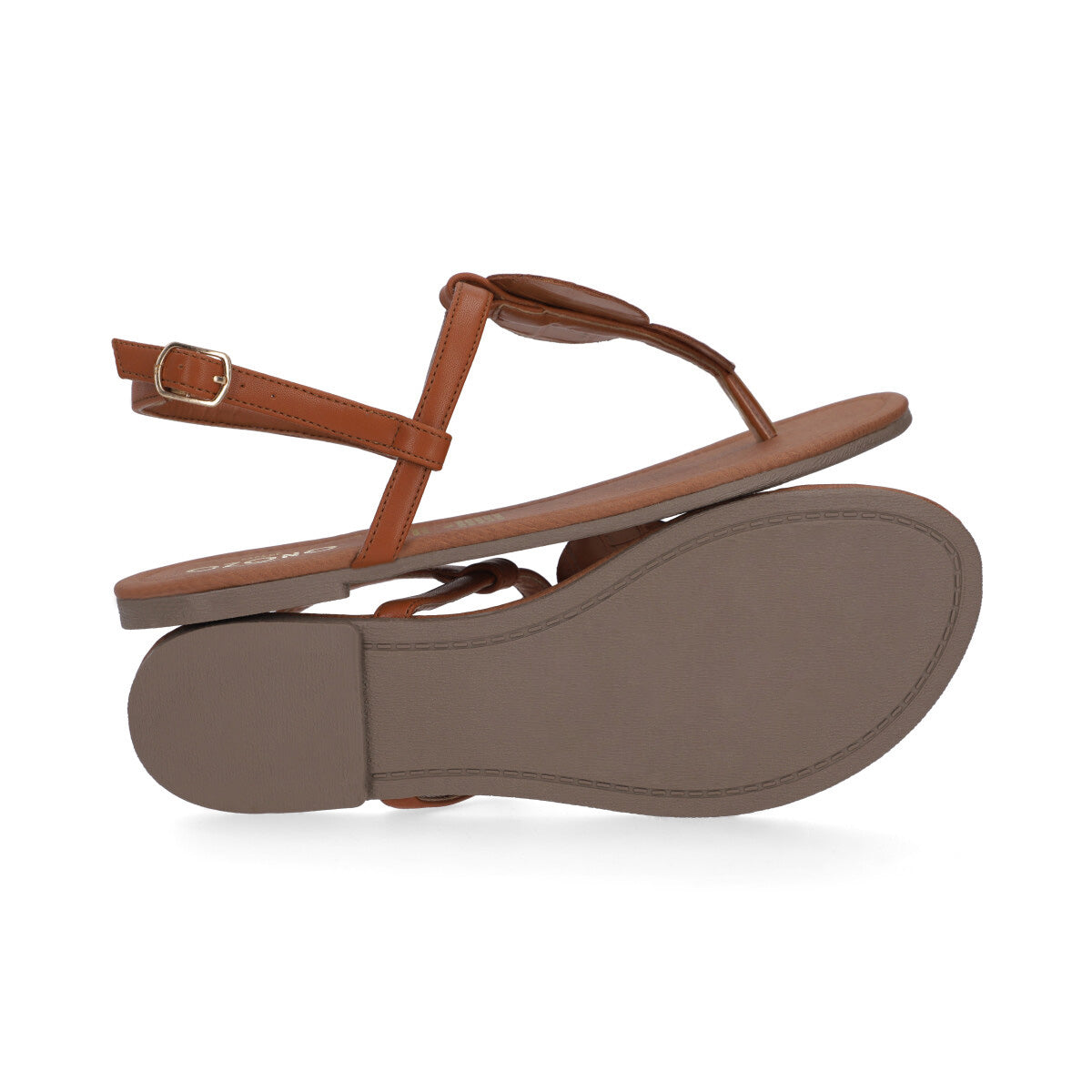 SANDALIA CASUAL DAMA 621607 CAMEL CAPA DE OZONO