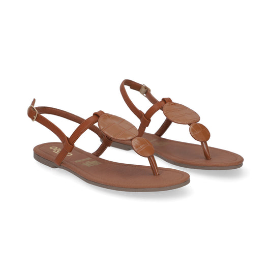 SANDALIA CASUAL DAMA 621607 CAMEL CAPA DE OZONO