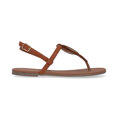 SANDALIA CASUAL DAMA 621607 CAMEL CAPA DE OZONO