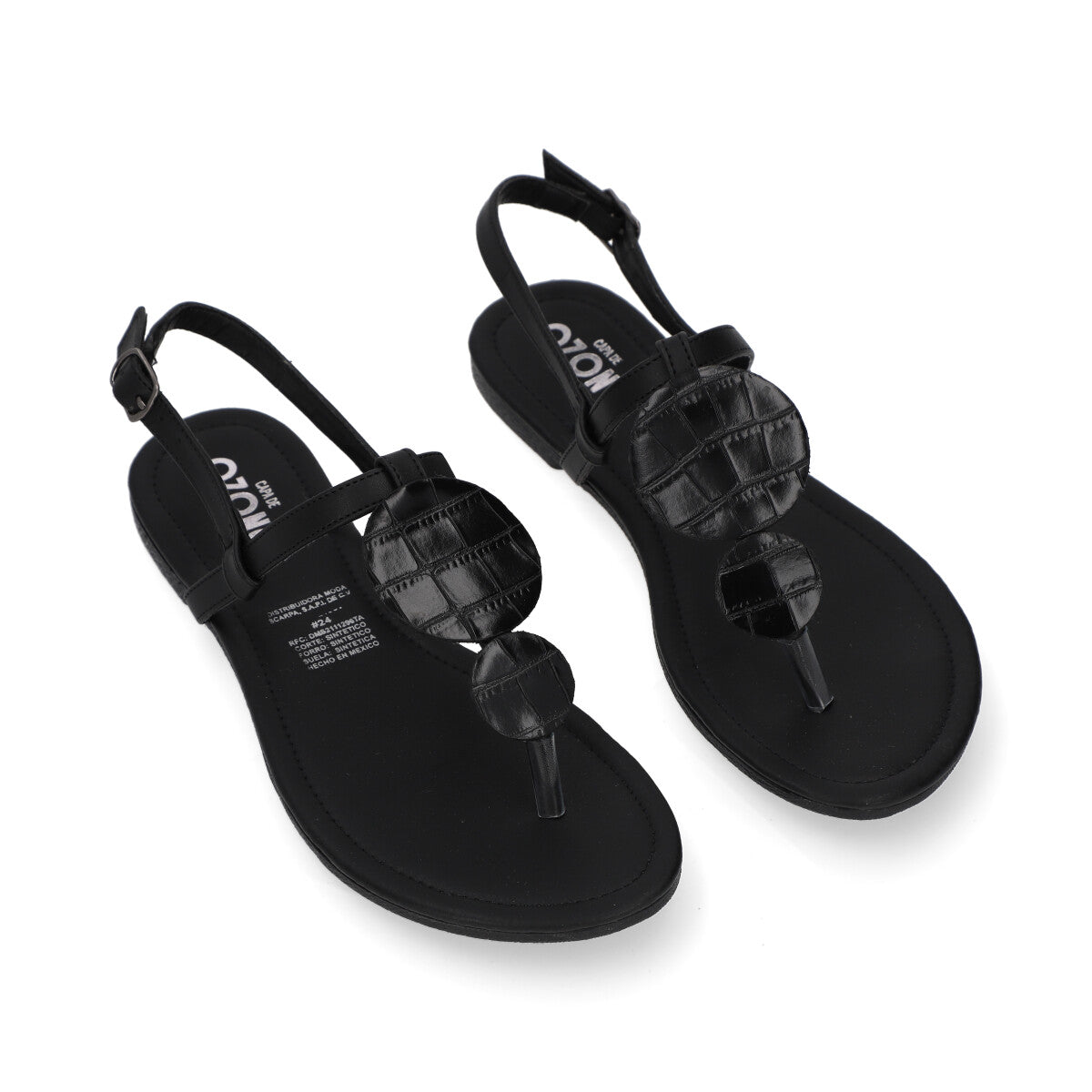 SANDALIA CASUAL DAMA 621607 NEGRO CAPA DE OZONO