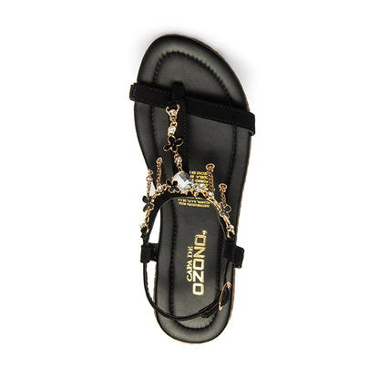 SANDALIA CASUAL DAMA 621801 NEGRO CAPA DE OZONO