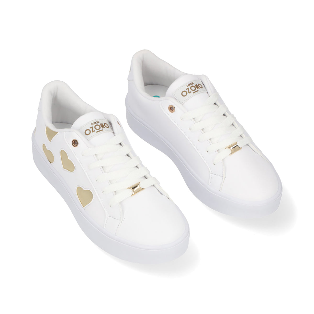 SNEAKER SPORT DAMA 622207 BLANCO/ORO CAPA DE OZONO
