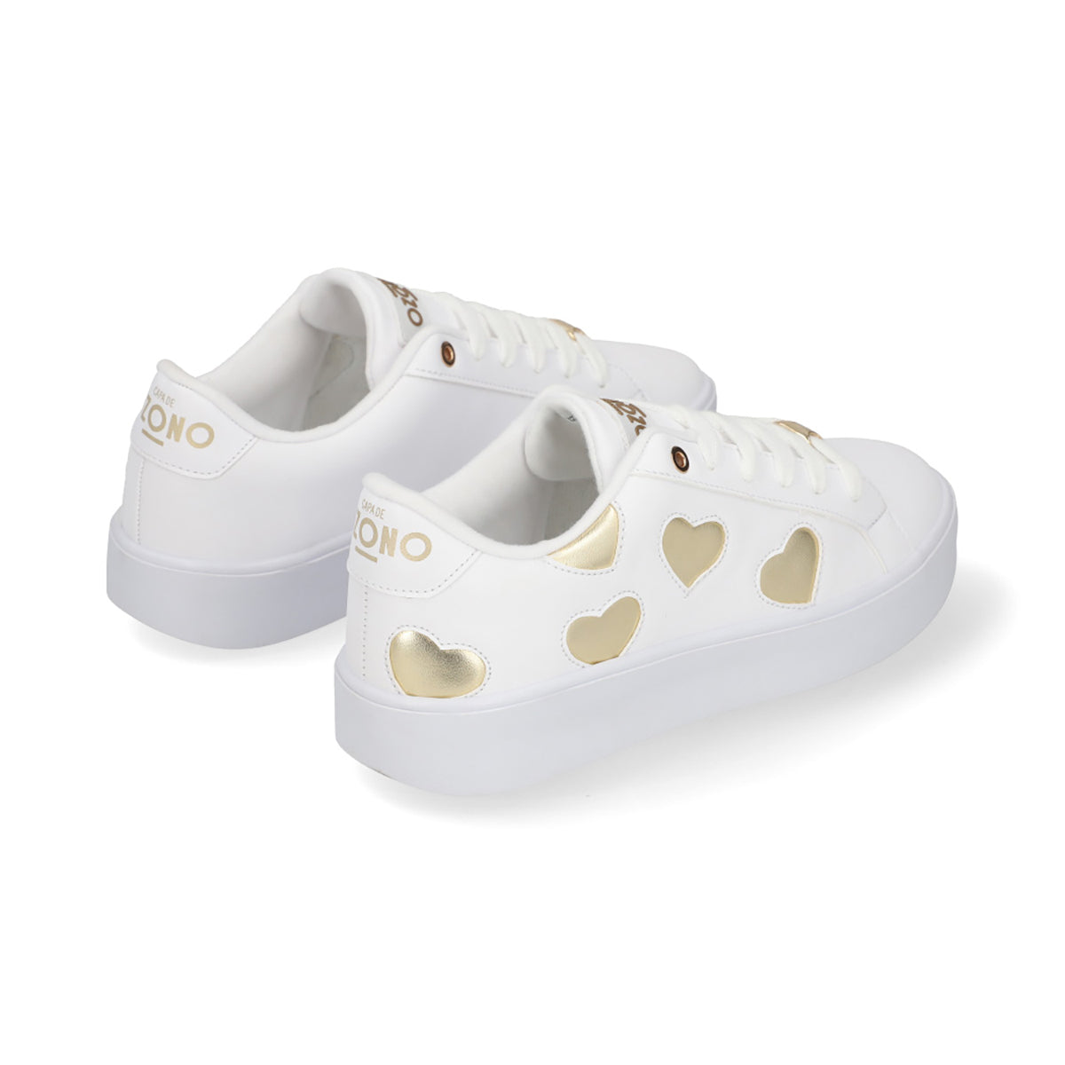 SNEAKER SPORT DAMA 622207 BLANCO/ORO CAPA DE OZONO