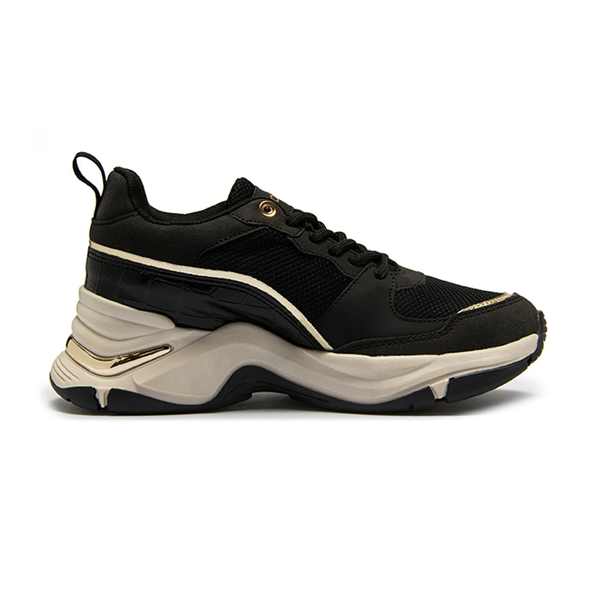 TENIS SPORT DAMA 622601 NEGRO-ORO CAPA DE OZONO