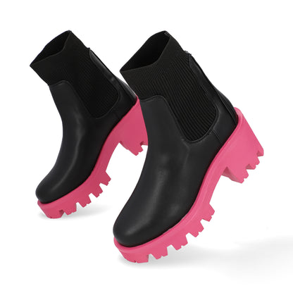BOTA CASUAL DAMA 624704 NEGRO/ROSA CAPA DE OZONO