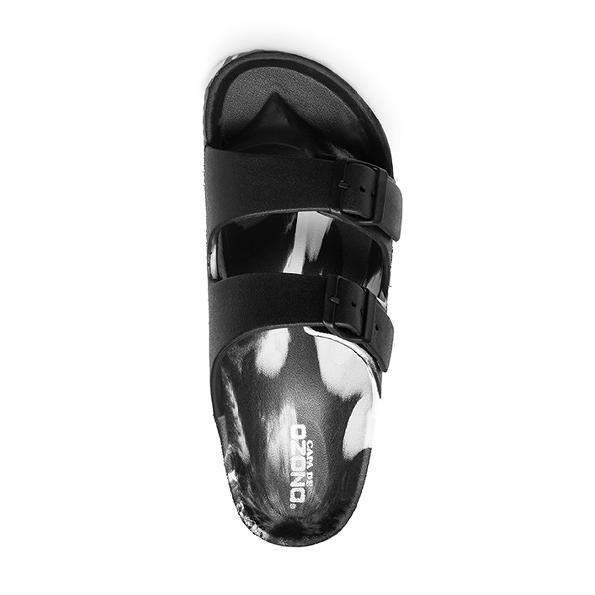 SANDALIA CASUAL CABALLERO 626501 MARMOLEADO NEGRO CAPA DE OZONO