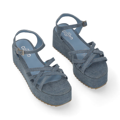 SANDALIA CASUAL DAMA 631004 AZUL MEZCLILLA CAPA DE OZONO