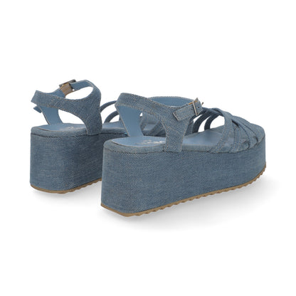 SANDALIA CASUAL DAMA 631004 AZUL MEZCLILLA CAPA DE OZONO