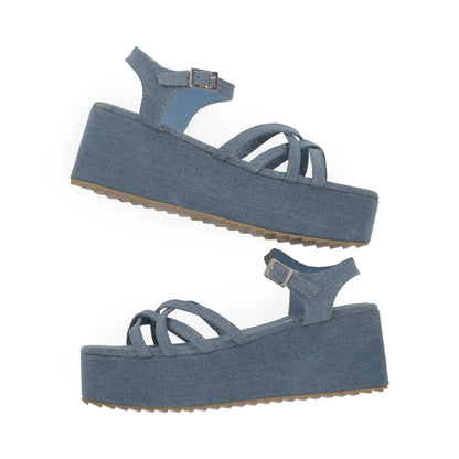 SANDALIA CASUAL DAMA 631004 AZUL MEZCLILLA CAPA DE OZONO