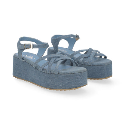 SANDALIA CASUAL DAMA 631004 AZUL MEZCLILLA CAPA DE OZONO