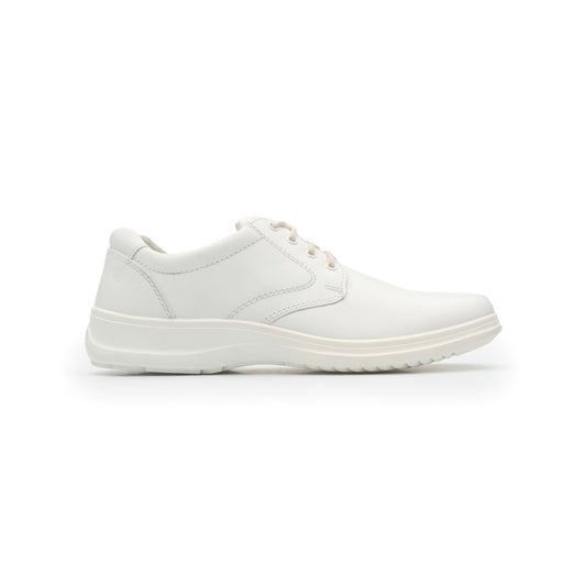 Zapato Casual De Servicio/Clínico Flexi De Agujetas para Hombre - Estilo 63201 Blanco