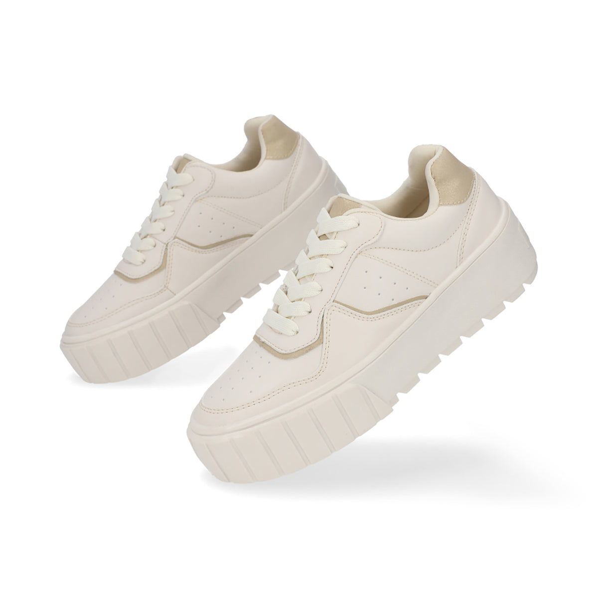 SNEAKER CASUAL DAMA 634803 LATTE CAPA DE OZONO