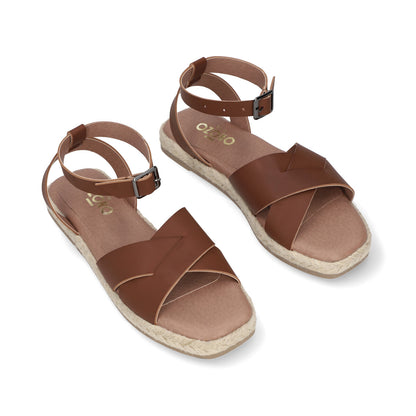SANDALIA CASUAL DAMA 635403 CAMEL CAPA DE OZONO