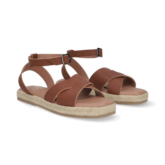 SANDALIA CASUAL DAMA 635403 CAMEL CAPA DE OZONO
