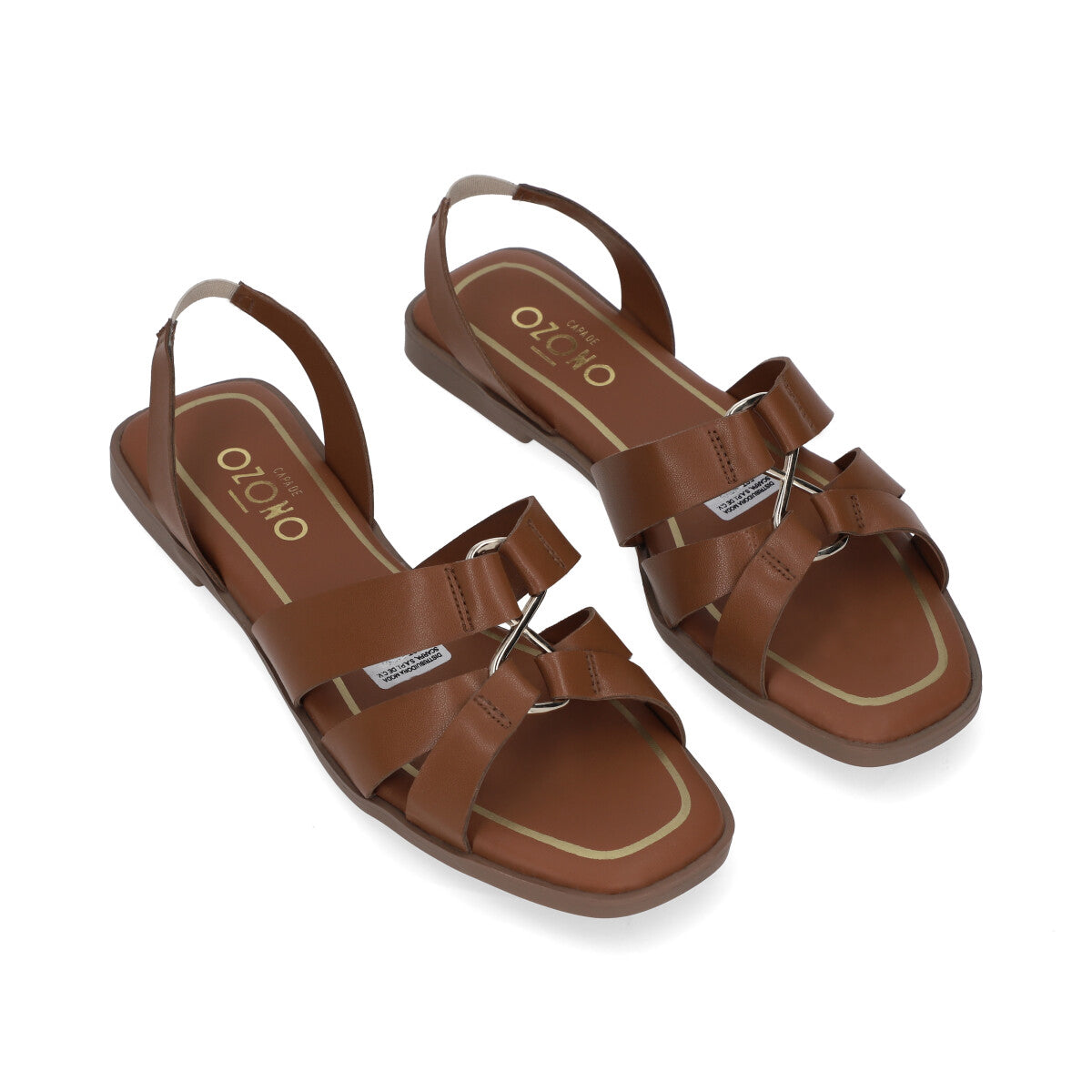 SANDALIA CASUAL DAMA 636104 COGNAC CAPA DE OZONO