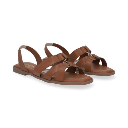 SANDALIA CASUAL DAMA 636104 COGNAC CAPA DE OZONO
