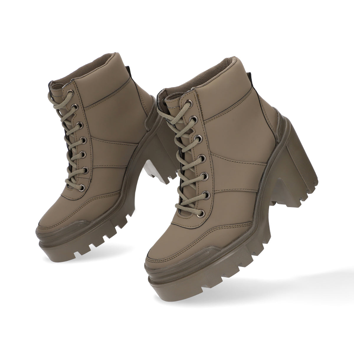 BOTÍN CASUAL DAMA 647701 VERDE MILITAR CAPA DE OZONO