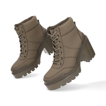 BOTÍN CASUAL DAMA 647701 VERDE MILITAR CAPA DE OZONO