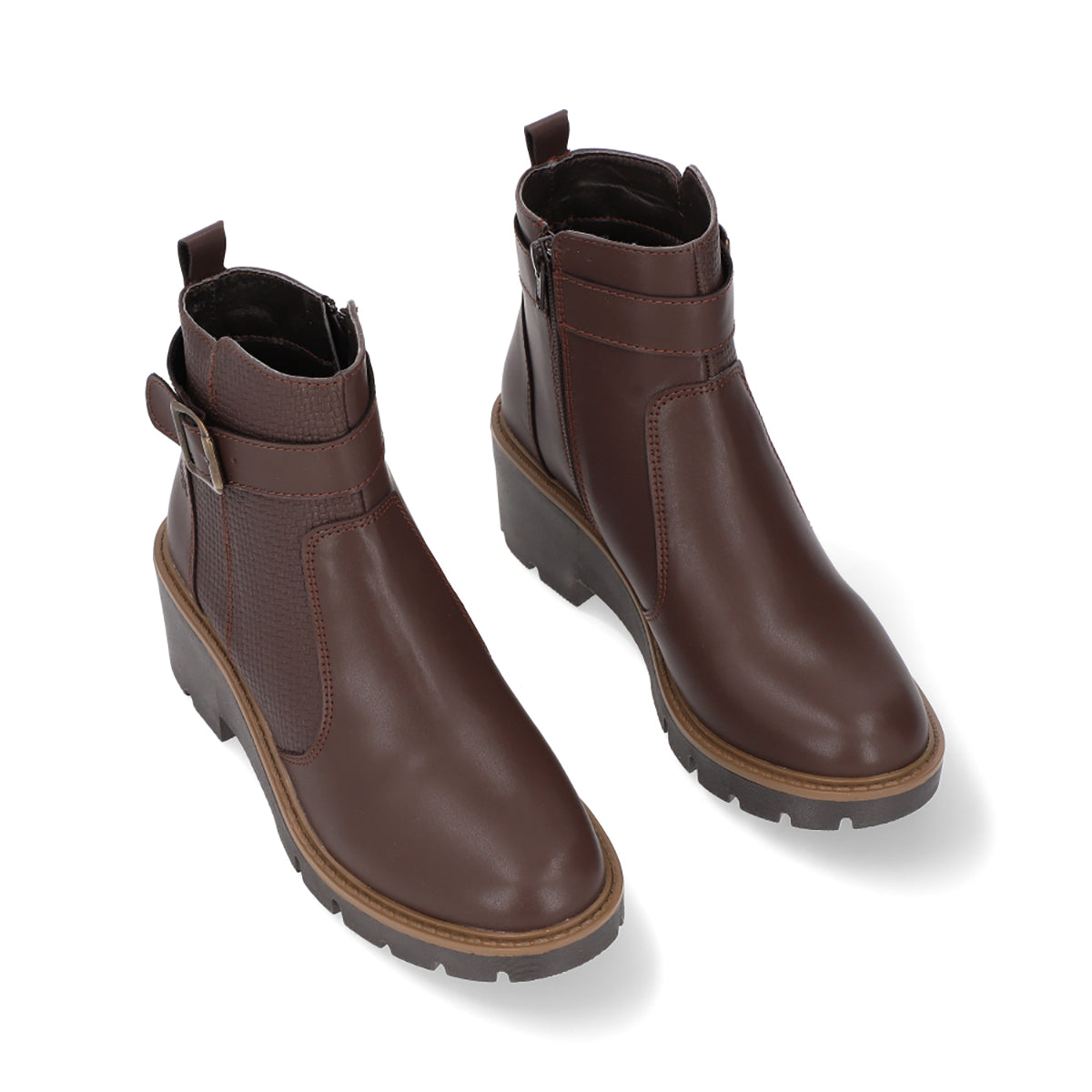 BOTÍN CASUAL DAMA 648201 MARRON CAPA DE OZONO