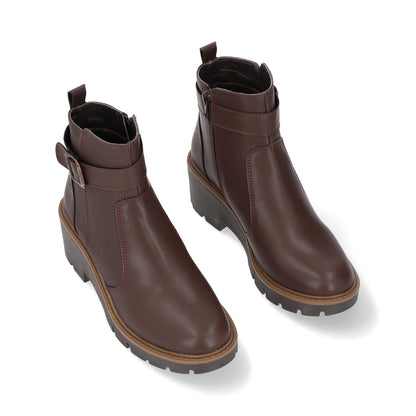 BOTÍN CASUAL DAMA 648201 MARRON CAPA DE OZONO