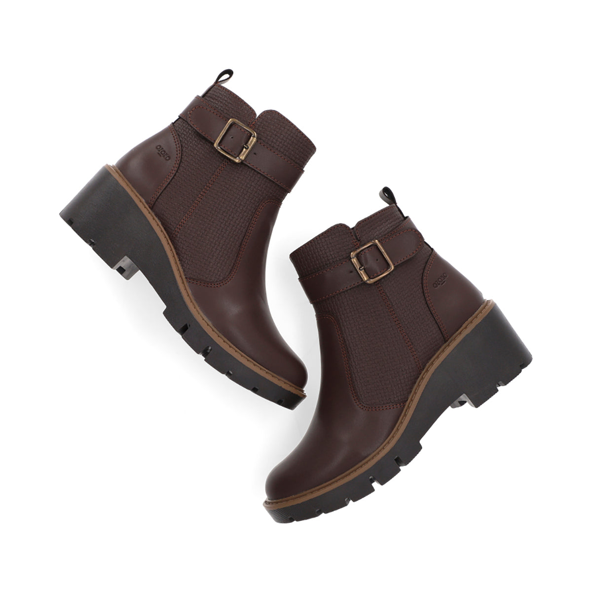 BOTÍN CASUAL DAMA 648201 MARRON CAPA DE OZONO