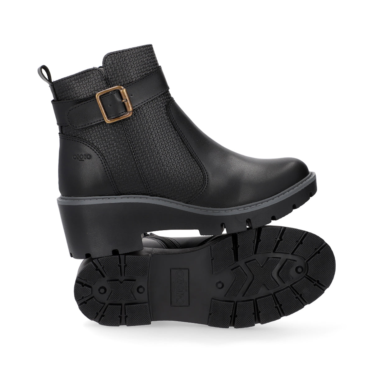 BOTÍN CASUAL DAMA 648201 NEGRO CAPA DE OZONO