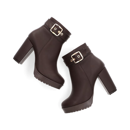 BOTÍN CASUAL DAMA 650301 CHOCOLATE CAPA DE OZONO