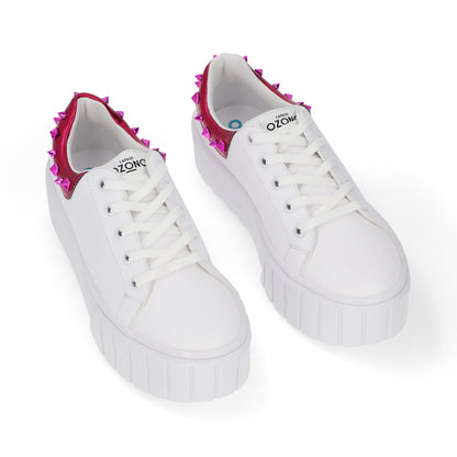 SNEAKER SPORT DAMA 651101 BLANCO/ROSA CAPA DE OZONO