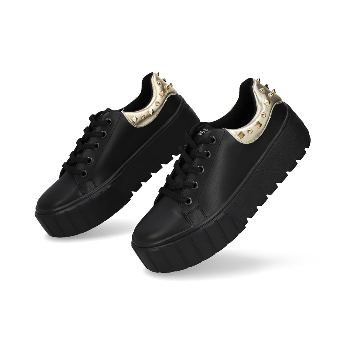 SNEAKER SPORT DAMA 651101 NEGRO/ORO CAPA DE OZONO