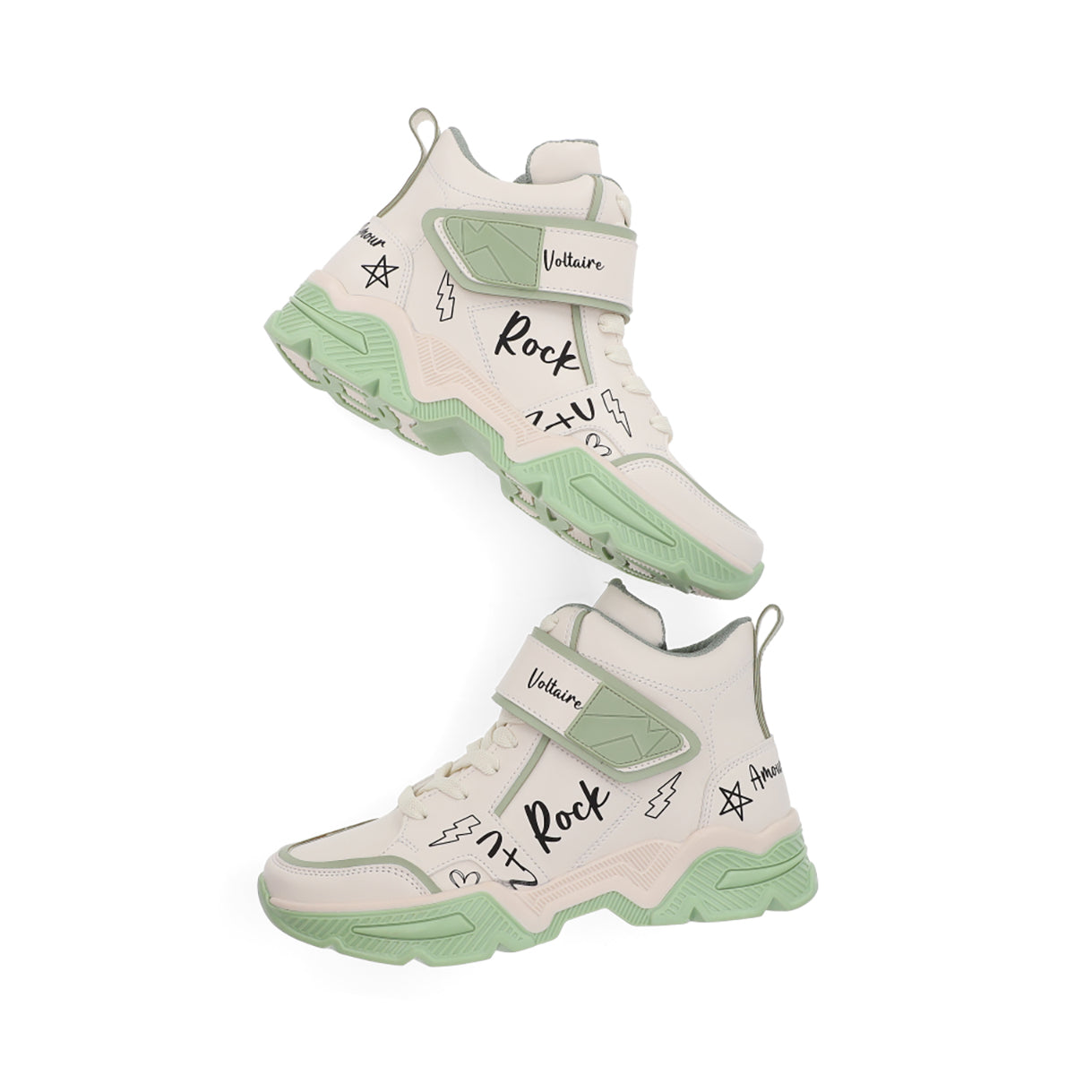 SNEAKER SPORT DAMA 651402 LATTE/VERDE CAPA DE OZONO