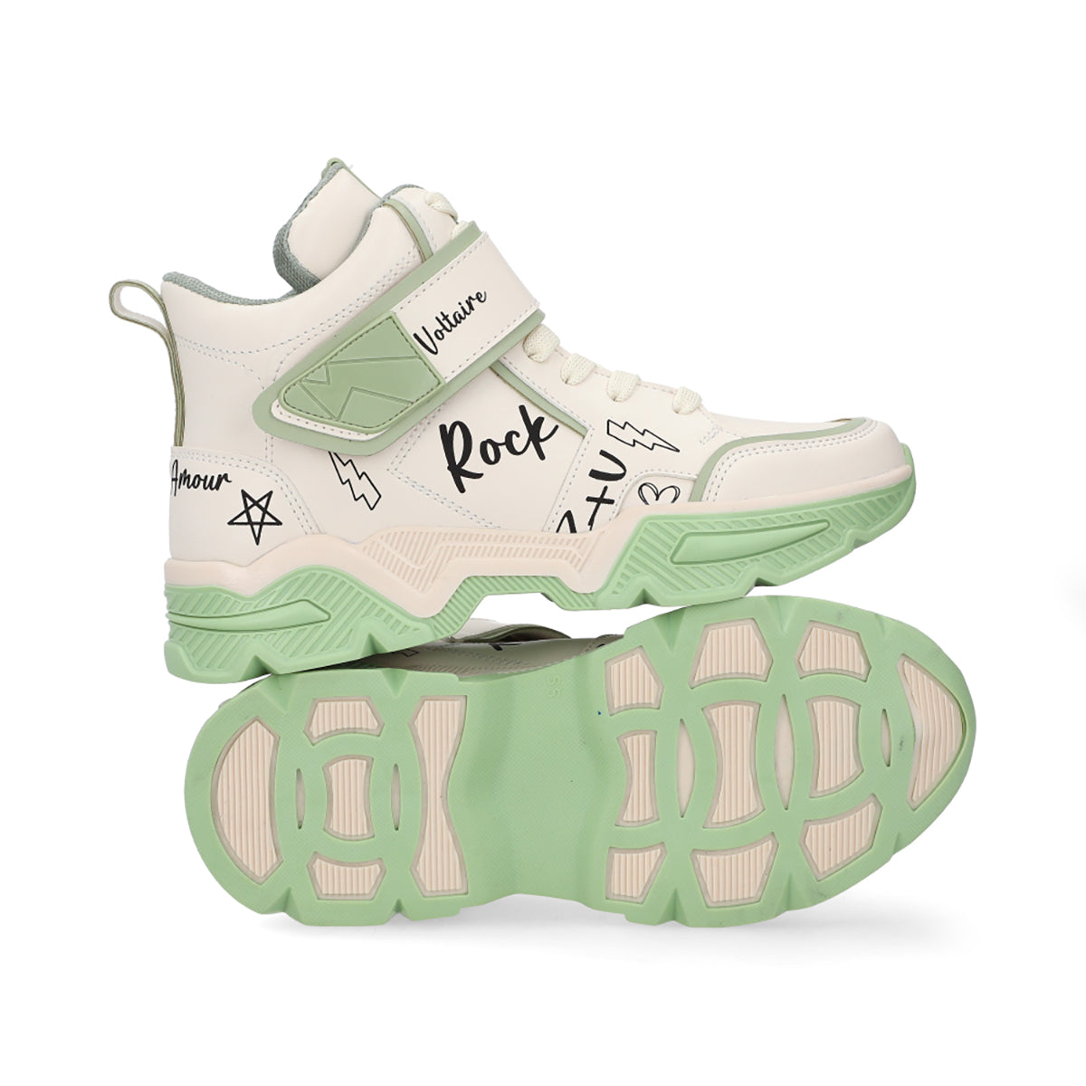 SNEAKER SPORT DAMA 651402 LATTE/VERDE CAPA DE OZONO