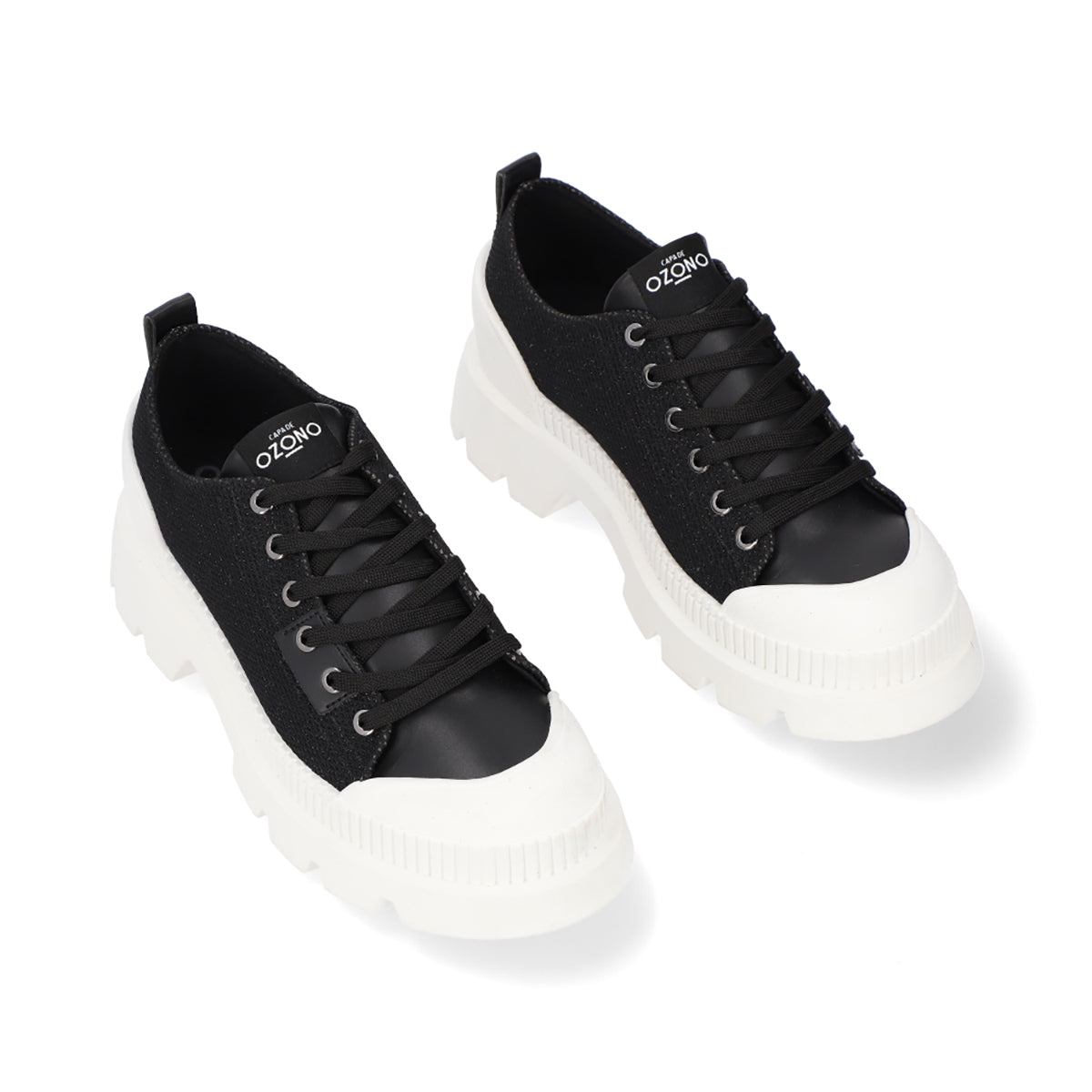 SNEAKER CASUAL DAMA 651701 NEGRO CAPA DE OZONO