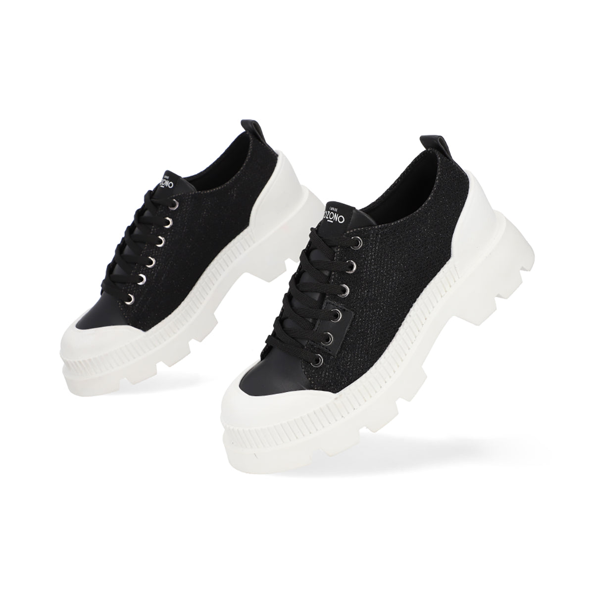 SNEAKER CASUAL DAMA 651701 NEGRO CAPA DE OZONO