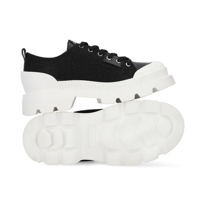 SNEAKER CASUAL DAMA 651701 NEGRO CAPA DE OZONO