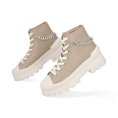 SNEAKER CASUAL DAMA 651901 BEIGE CAPA DE OZONO