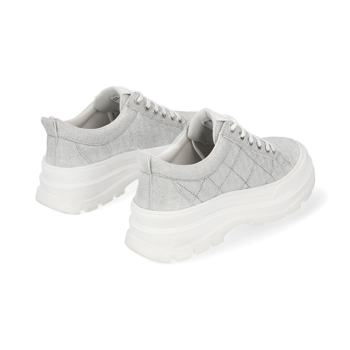 SNEAKER CASUAL DAMA 652001 PLATA CAPA DE OZONO