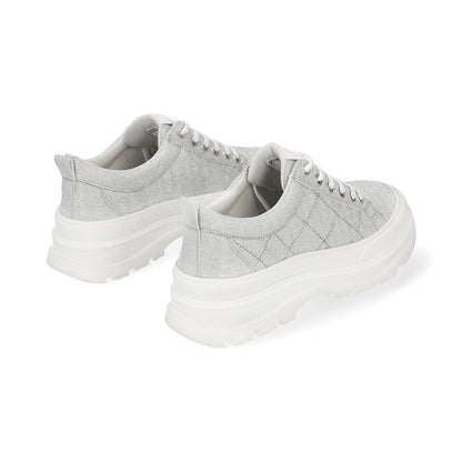 SNEAKER CASUAL DAMA 652001 PLATA CAPA DE OZONO