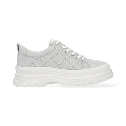 SNEAKER CASUAL DAMA 652001 PLATA CAPA DE OZONO