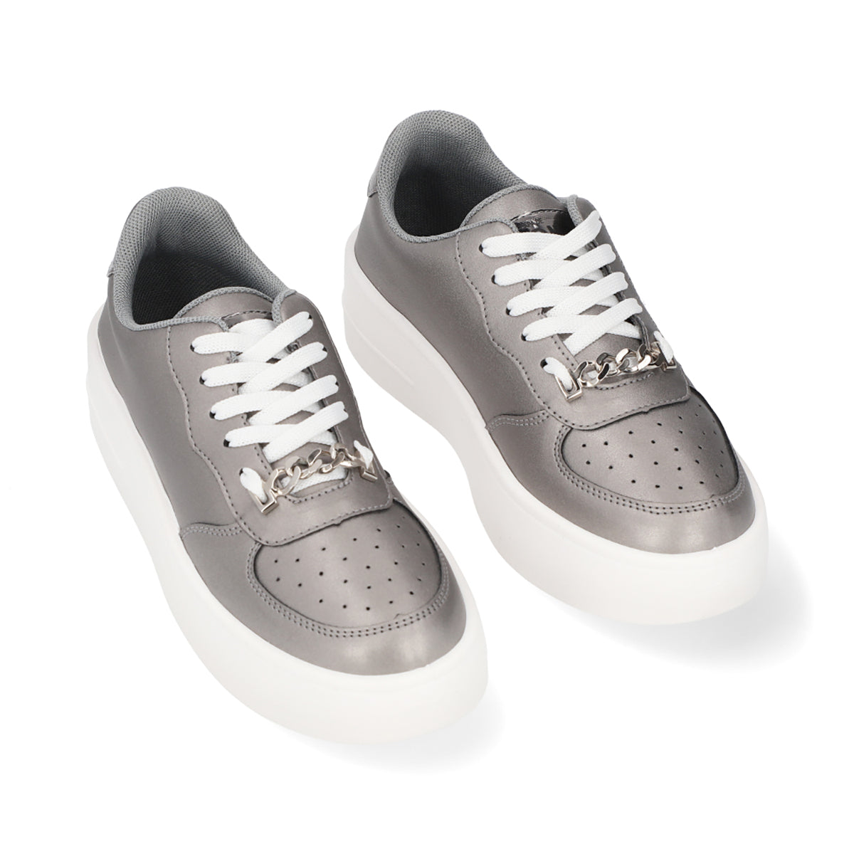 SNEAKER SPORT DAMA 652301 PLATA CAPA DE OZONO