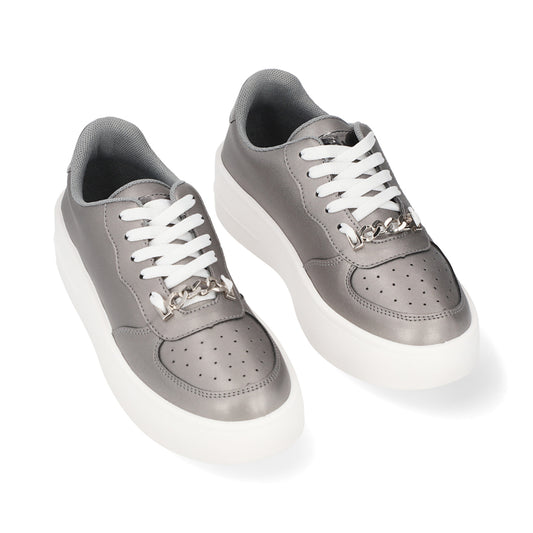 SNEAKER SPORT DAMA 652301 PLATA CAPA DE OZONO