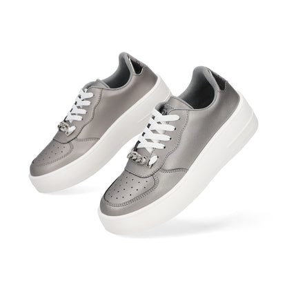 SNEAKER SPORT DAMA 652301 PLATA CAPA DE OZONO