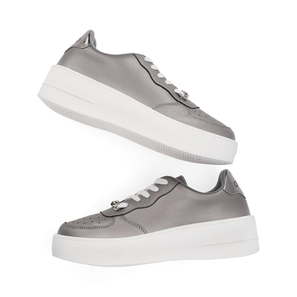 SNEAKER SPORT DAMA 652301 PLATA CAPA DE OZONO