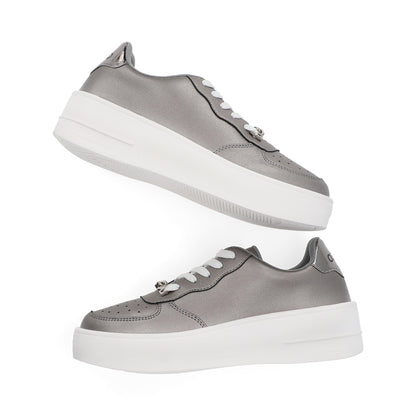 SNEAKER SPORT DAMA 652301 PLATA CAPA DE OZONO