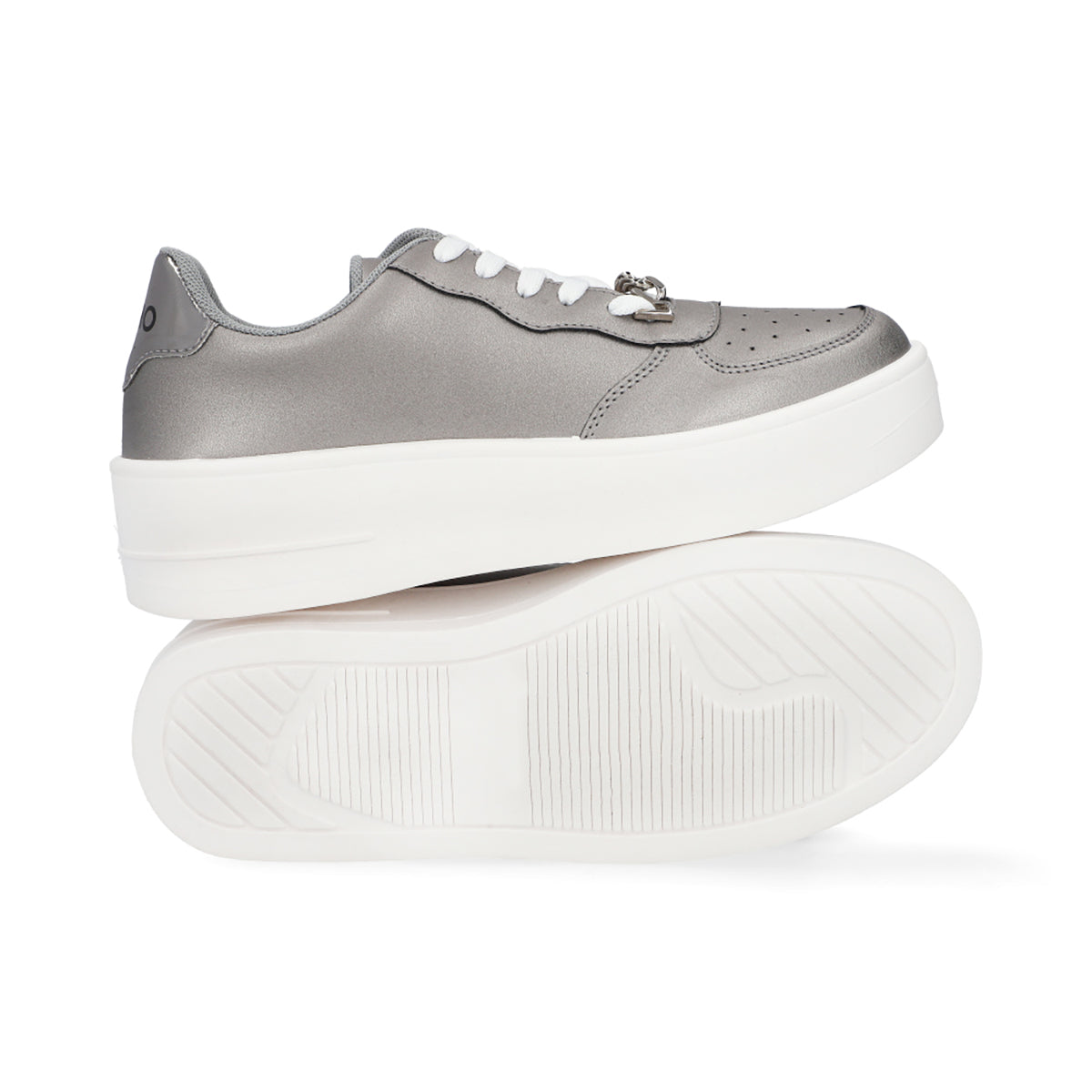 SNEAKER SPORT DAMA 652301 PLATA CAPA DE OZONO