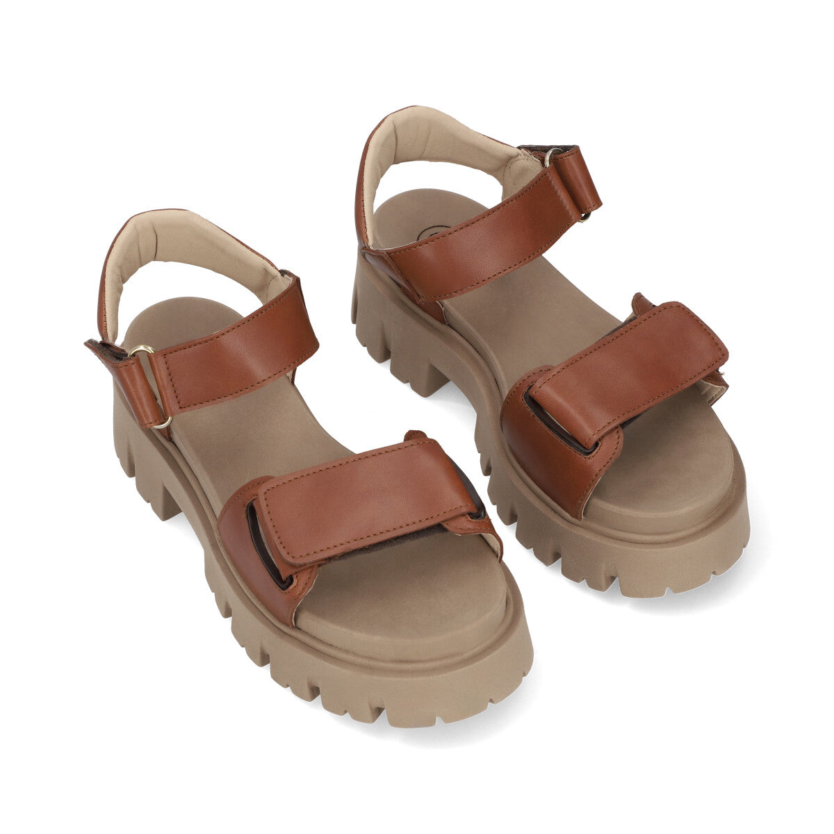 SANDALIA CASUAL DAMA 653301 COGNAC CAPA DE OZONO