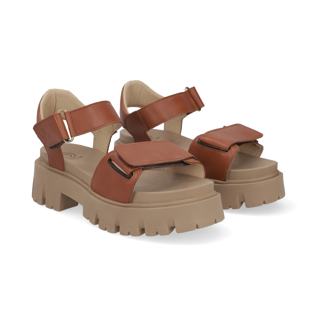 SANDALIA CASUAL DAMA 653301 COGNAC CAPA DE OZONO