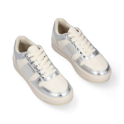 SNEAKER SPORT DAMA 653501 BLANCO/PLATA CAPA DE OZONO