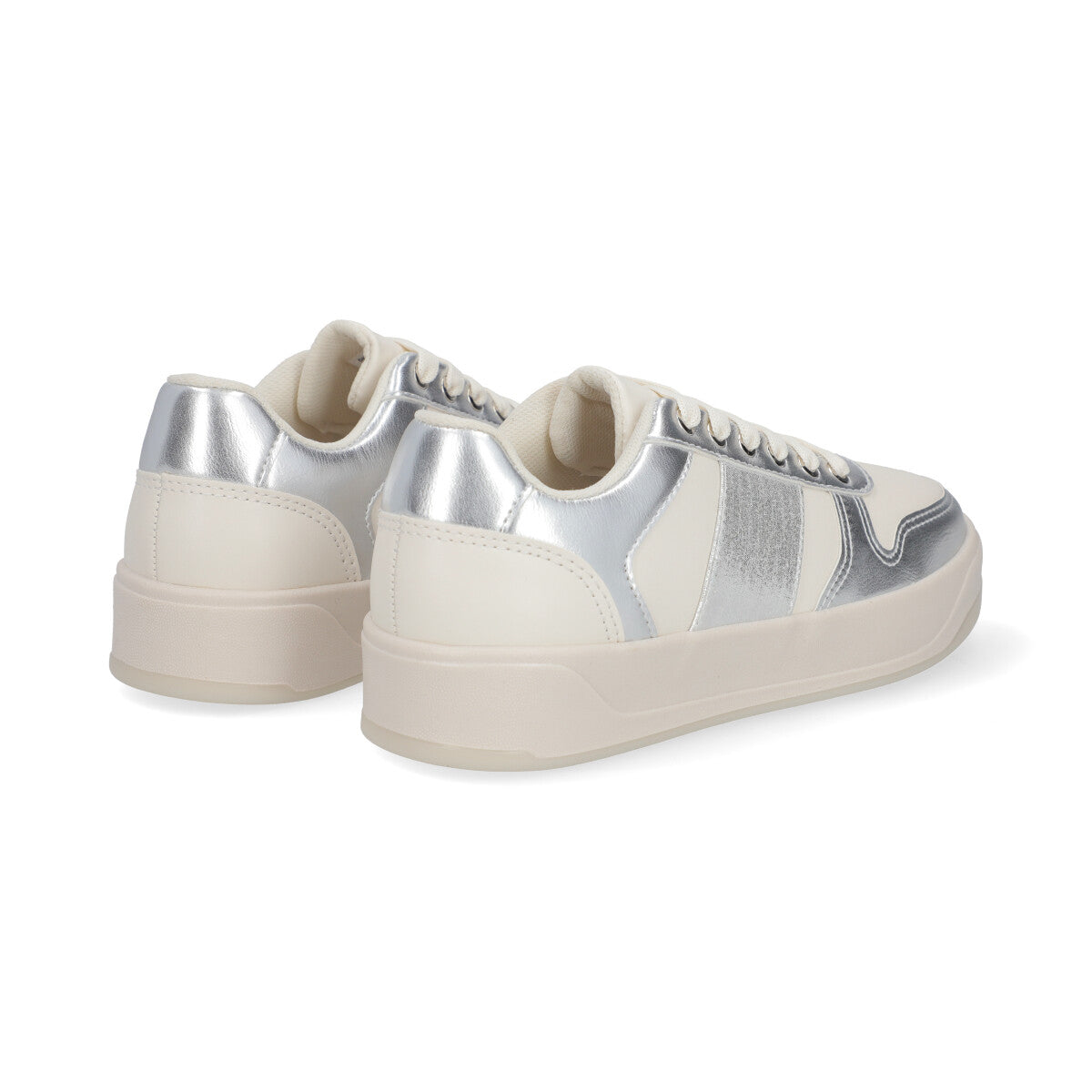 SNEAKER SPORT DAMA 653501 BLANCO/PLATA CAPA DE OZONO